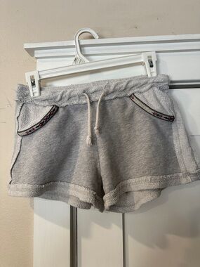 Freshman Light Gray Terry Drawstring Athletic Shorts with Trim